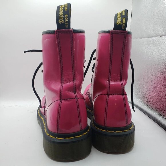 Dr Doc Martens 1460 Y Candy Pink Women's Boots Size 7 US Lace Up - Picture 7 of 12